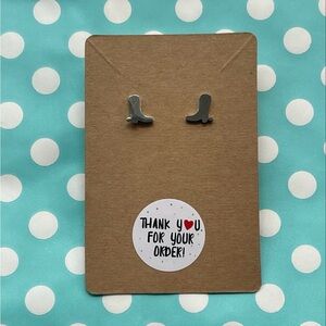 Cowboy Boots Stud Earrings